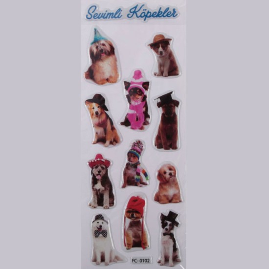 Süße Hunde Face Sticker Aufkleber - FC0102 - Mytortenland